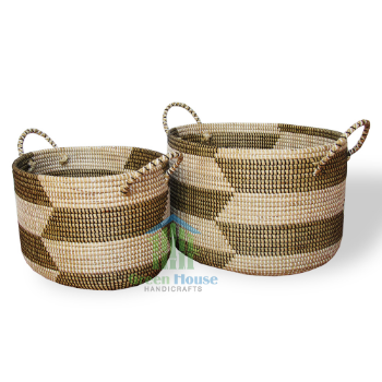 Storage Baskets Fast Delivery Seagrass Storage Basket Folding Multifunction Customized Service Made In Vietnam Manufacturer 3