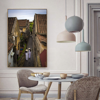 Landscape Canvas Painting Art Photographs Top Favorite Product Wall Art Canvas Digital Printing Modern Landscape Custom Big City Night Scene LED Lighting 4