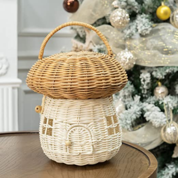 Highly Recommend Mushroom Rattan Storage Basket Home Decoration High Quality Rattan Plant Stand Wholesale Vietnam Manufacturer 5