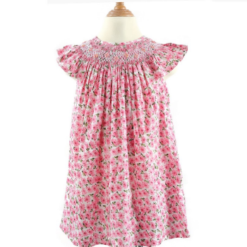 Fast Delivery Girls Smocked Dresses ODM And OEM For Baby Girl Short Sleeve Made In Vietnam Manufacturer 7