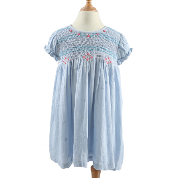 Good Price Girls Boutique Clothing Hand Smocked For Baby Girl Short Sleeve ODM From Vietnam Manufacturer 7