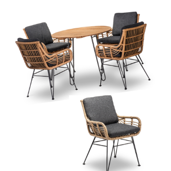 Carlos Dining Set Dt403 Dining Rattan Reasonable Price Customized Standard Packing Ista 1A From Vietnam Manufacturer 6