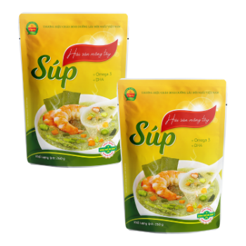 Seafood soup with asparagus instant soup Hot selling No preservatives ready to eat ISO VIETGAP HACCP packing in bag Vietnam  3