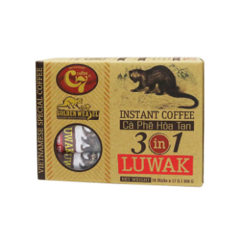 OEM, ODM, Private label Golden Weasel C7, Vietnam Luwak Coffee flavor, Instant 3 in 1, Wholesale , HUCAFOOD Coffee 3