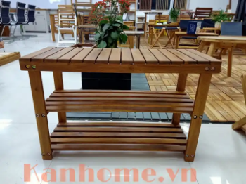 Hot Items 2023 ACACIA 2-TIER FOLDABLE SHOE RACKS BIG SIZE Best Quality Brand Supplier Wholesaler Vietnam 4