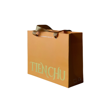 Recycled Materials Shopping Accessories Logo Laminated Bag Paper Bag Kraft Customized Size Cheap price From Vietnam Manufacturer 1