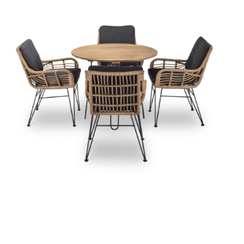 Carlos Dining Set Dt403 Villa Wicker Reasonable Price Customized Customized Packaging Made In Vietnam Manufacturer