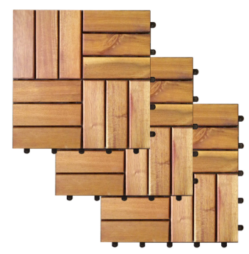 Wholesale Hardwood Deck Tiles 12 Slats Competitive Price Customization Solid Wood Special Customized Carton Box Packaging From Vietnam Manufacturer 3