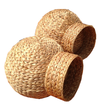 Good Quality Round Water Hyacinth Pet Houses Natural Colour Safe For Our Beloved Pets Included Soft Cushion Small Medium Pets 6