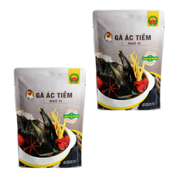 Slow-cooked Black Chicken with Five Spices nutritious soup Top sale natural color ready to eat packing in bag made in Vietnam 3