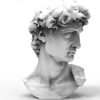 Head of Michelangelo's David Jade Statue White Marble For Home Decoration OEM ODM Packed Styrofoam Box Vietnam Factory 5