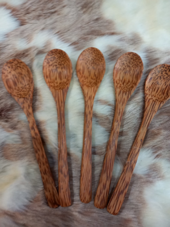 High Quality Wooden Spoons Make From Wooden Coconut Set Dark Brown All Seasons Vietnam Manufacturer 8