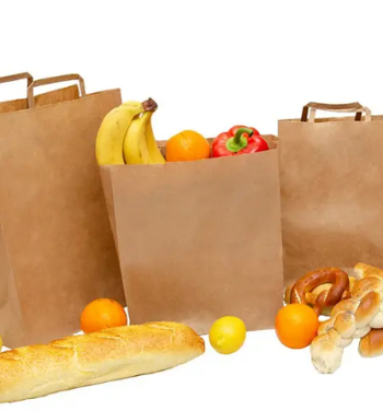 Best selling Custom Print Your Own Logo Carrier Kraft Paper Bag To Go Restaurant Food Delivery Packaging Takeout Takeaway Lunch 7