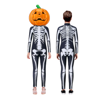 High Quality Horror Skull Jumpsuit High Quality Hot Selling For Kids Halloween Cosplay Convenient Pack In Carton Box From Vietnam 4