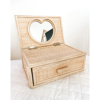  Jewelry Box Handcrafted Rattan Hot Sale High Quality OEMRattan with Mirror OEM Handcrafted Rattan Kids Bedroom Furniture from Vietnam Manufacturer 1