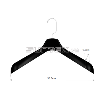 Hangers Plastic J430B Suntex Wholesale Black Plastic Hanger Customized Hangers For Cloths Anti-Slip Made In Vietnam Manufacturer 1