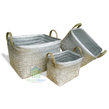 Competitive Seagrass Basket Handicraft For Home Decoration Living Room Customize Packing From GreenHouse VietNam Manufacture 1