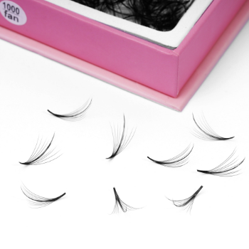  Competitive Price Thin Base Lash Extensions Premade Wispy Spike Fan Lash With Korean PBT Synthetic Mink Silk Natural Black Color Eyelash 3