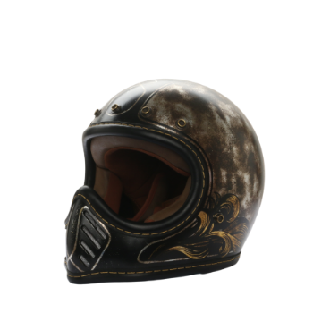 Raw Vintage Custom Full Face Helmet Competitive Price Motorcycle Arrow Helmet Riding Motorbike Helmet From Vietnam Manufacturer 2