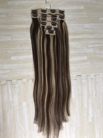 Clip In Hair Extension Fast Delivery 100% Human Hair Virgin Raw Hair Machine Double Weft 5