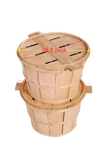 Competitive Price Wooden Fruit Basket Other Storage Baskets Sustainable Eco-Friendly Material Viet Nam Manufacturer 5