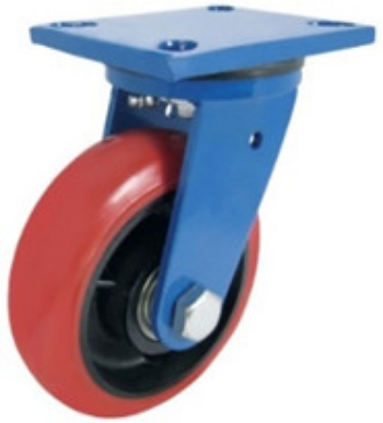 Heavy Duty Castor CVN610 Blue Bracket High Quality Castor With PU On Tricycle Cheap HERDAR OEM Made In Vietnam Manufacturer 6