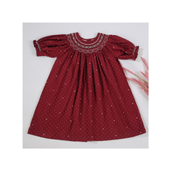 Hot Selling Smocked Dresses For Girls ODM And OEM For Baby Girl Short Sleeve ODM From Vietnam Manufacturer 1