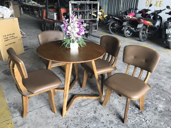 OEM Wholesales Wood Dining Table And Chairs Vietnamese Manufacturer Dining Table And Chair Set Wooden Indoor Furniture 8