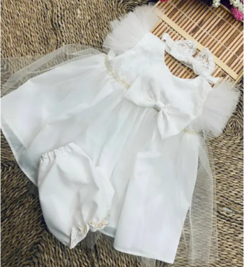 Elegant Newborn Dress Good Choice New Design Using For Baby Girl Pack In Plastic Bag Made In Vietnam Manufacturer High Quality 3