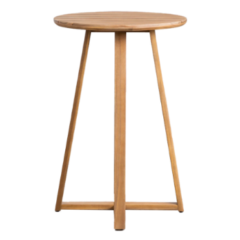 Wood Acacia Round Bar Table 70cm 4 Legs Factory Price Wood Outdoor Furniture Acacia Exterior Outdoor Furniture Modern Style 2