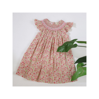 Fast Delivery High Quality Girls Smocked Dresses ODM And OEM For Baby Girl Short Sleeve ODM From Vietnam Manufacturer 4