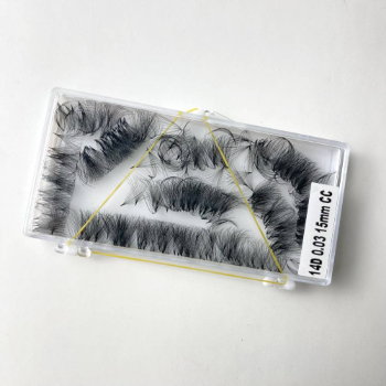 Korean Silk 0.03-0.10mm-500/1000 Fans Eyelash Extensions Loose Promade Fans Logo Customization Sharp Lashes Vietnam Supplier 5