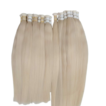 Bulk Hair Extensions Fast Delivery 100% Human Hair Virgin Raw Hair Machine Double Weft Genius Weft From Vietnam 2