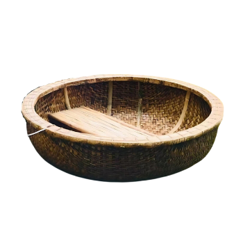 100% Natural Bamboo Wholesale Oval Bamboo Coracle Fishing Boat Competitive Price Decoration Customization From Vietnam 1