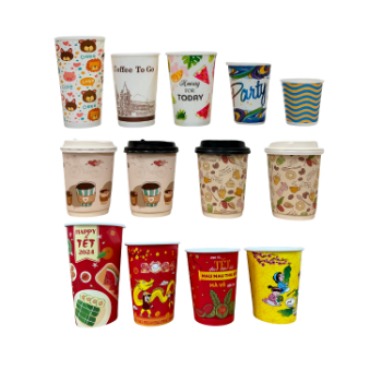 Paper Cups Double Wall 12oz/ 360ml Custom Paper Cups Competitive Price Eco Friendly Take Away Customized Packing Size & Logo 5