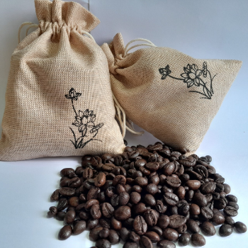 Natural Aroma Beads Scented Sachet Bag 2024 Customized Natural Linen Fabric Sack With Coffee beans 2024 Vietnam 3