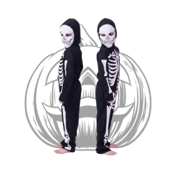 Best Choice & Hot Selling Horror Skull Jumpsuit For Kids Halloween Cosplay Convenient Pack In Carton Box From Vietnam 5