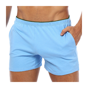 Elastic Good Absorbency Men Wear Boxers Sleep Shorts 4-way Stretch Cotton Fabric Customized Sports Man Home Pants 1