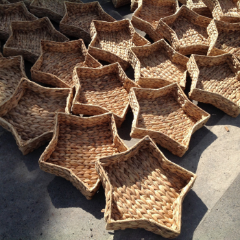 High Quality Water Hyacinth Trays Various Shapes 100% Hand-Woven Handmade Put On Flat Surface Modern Water Hyacinth 6