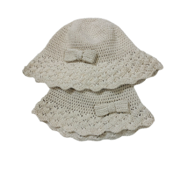 Cotton Bucket Hat Crochet Soft Cotton Hat High Quality Competitive Price For Kids Lovely Pattern Packing In Carton Box 3