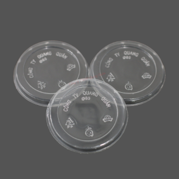 Disposable Plastic PET Plastic Lids Dome Flat Lids Plastic Cup With Lids Transparent Factory Made In Vietnam 6