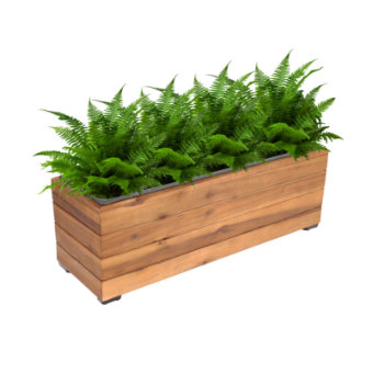 Rectangle Hardwood Planter With Plastic Pot Inside Competitive Price Solid Wood Flower Pot Packed In Carton Box Made In Vietnam 1