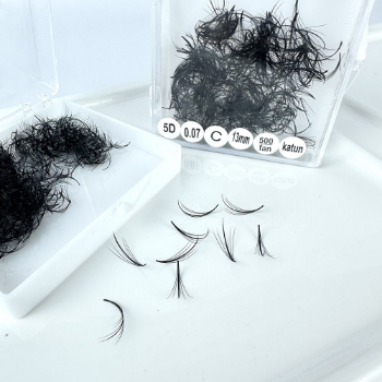 Wispy 3D 5D 7D 9D Eyelash High Quality 8-20Mm  Silk Black Classic Fan Viet Nam Eyelash Extensions Lash Box Manufacturer 2