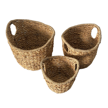 Storage Baskets Set Of 3 Oval Vaginal Loops High Quality Binh An Thinh Handicraft OEM ODM Service Made In Vietnam 4