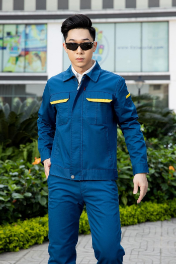 Fast Delivery The Premium Protective Work Uniform  Green Vina Custom Size Work Garments Packed In Bag Made In Vietnam 4