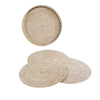 Swirl Rattan Placemats & Wall Decor, Rattan Placemats Rattan Wall Decoration Beautiful Woven wall decor basket 4