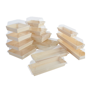 Fast Delivery Wood Bento Box With Clear Window Take Out Food Sushi Box DIY Storage Boxes Takpak Brand Customized Service 1