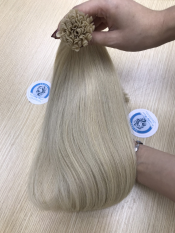 U Tip Hair Extensions Customized Size 100% Human Hair Unprocessed Virgin Hair Machine Double Weft 3