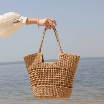 Best Item From Vietnam Travel Beach Woven Handbag Woven Shoulder Bag Beach Bag Crochet Knit Purse for Women Girl  From Manufacturer Vietnam 2024 2