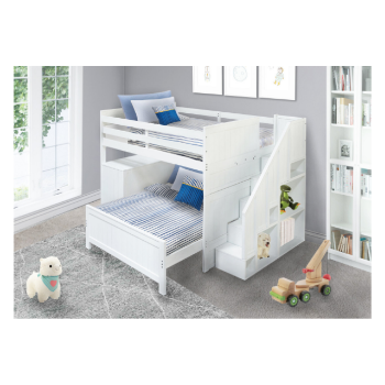 Bunk Bed Adult Twin Over Full Bed Wooden Hardwood For 2-3 People Modern For Sale Kids Bedroom Sets From Vietnam Manufacturer 4